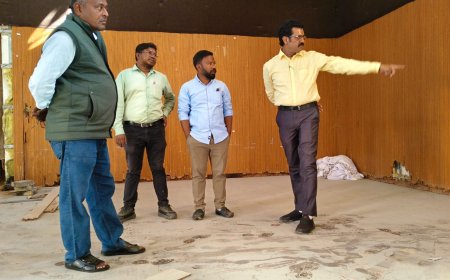 विभिन्न निर्माण कार्यों का अवलोकन करने पहुंचे महापौर–संजय पांडे