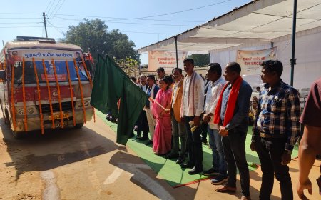 गोंडियापाल में मुख्यमंत्री ग्रामीण बस सेवा का शानदार शुभारंभ