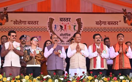 मुख्यमंत्री श्री विष्णुदेव साय ने संभाग स्तरीय बस्तर ओलम्पिक का किया विधिवत शुभारंभ –