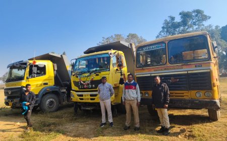 बस्तर में खनिज माफिया पर प्रशासन ने की कार्रवाई  –10 वाहन जप्त