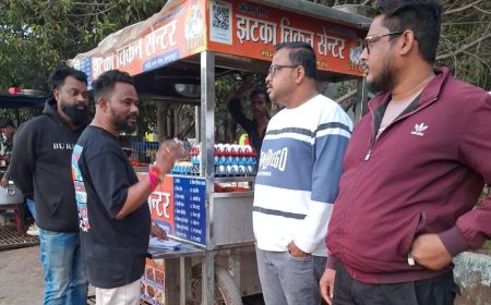 शहीद पार्क के सामने ठेला संचालकों पर नगर निगम की सख्त कार्रवाई