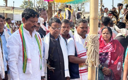 जिला स्तरीय कोया कड़साड़ (वार्षिक उत्सव) में शामिल हुए पूर्व विधायक राजमन बेंजाम..