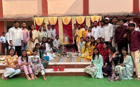 कृषि महाविद्यालय जगदलपुर में बसंत पंचमी पर सरस्वती पूजन कार्यक्रम का किय गया भव्य आयोजन