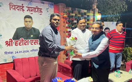 निवर्तमान कलेक्टर श्री हरिस एस को दी गई भावभीनी विदाई और नवनियुक्त कलेक्टर श्री आकाश छिकारा का किया गया आत्मीय स्वागत