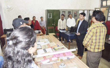 कलेक्टर श्री आकाश छिकारा ने किया कलेक्टर कार्यालय और संयुक्त कार्यालय का औचक निरीक्षण