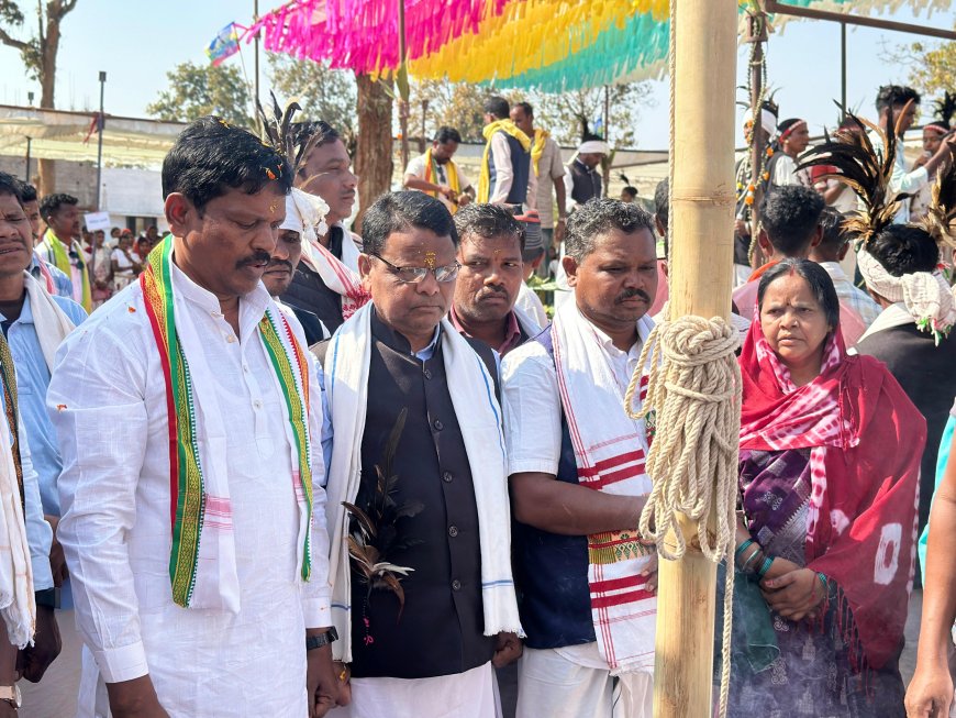 जिला स्तरीय कोया कड़साड़ (वार्षिक उत्सव) में शामिल हुए पूर्व विधायक राजमन बेंजाम..