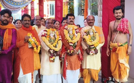 श्री ओंकारेश्वर मंदिर प्राण-प्रतिष्ठा का तीसरा दिन श्रद्धा व भक्ति के साथ संपन्न