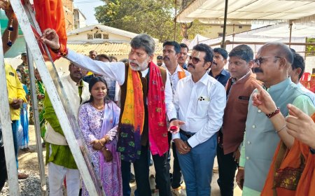 बोधघाट थाना से कमिश्नर कार्यालय तक सड़क चौड़ीकरण, नाली व पुलिया निर्माण कार्य का भूमिपूजन संपन्न