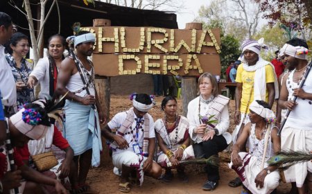 धुड़मारास में धुरवा नृत्य और सिहाड़ी-महुए की माला के साथ हुआ विदेशी विशेषज्ञ का आत्मीय अभिनंदन