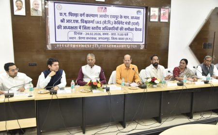 छत्तीसगढ़ राज्य पिछड़ा वर्ग कल्याण आयोग ने ली जिला स्तरीय अधिकारियों की समीक्षा बैठक