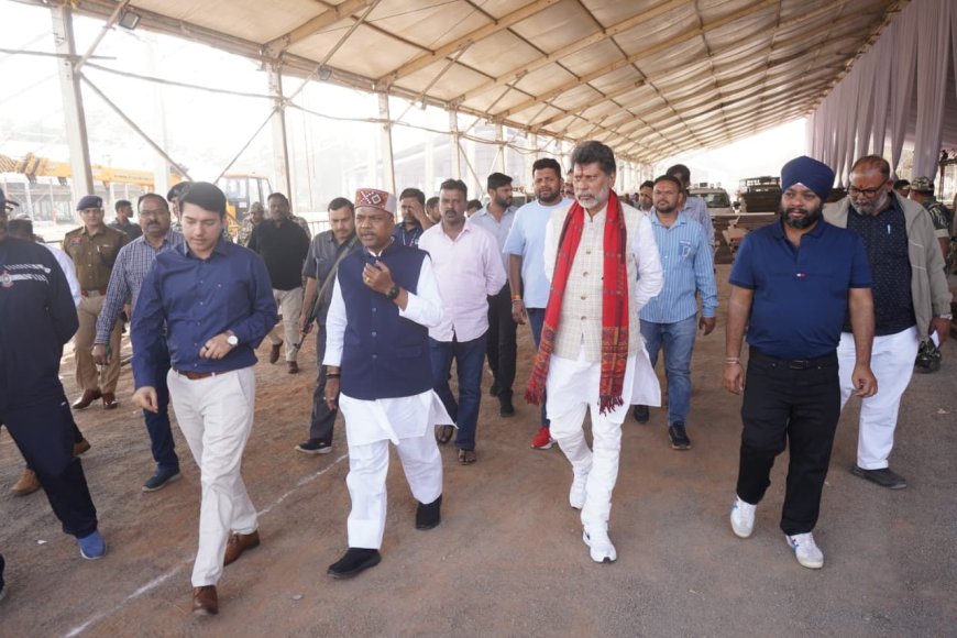 राष्ट्रपति के ऐतिहासिक बस्तर प्रवास को लेकर लालबाग मैदान में युद्धस्तर पर तैयारियां