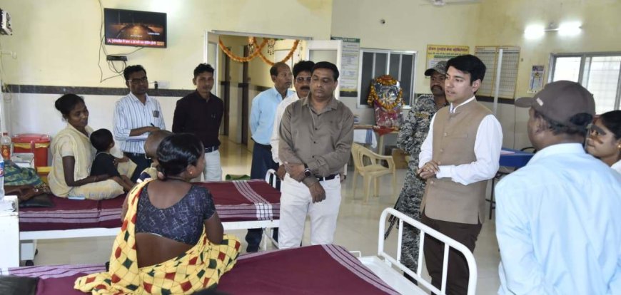 कलेक्टर श्री आकाश छिकारा ने किया बड़े किलेपाल सामुदायिक स्वास्थ्य केंद्र का औचक निरीक्षण