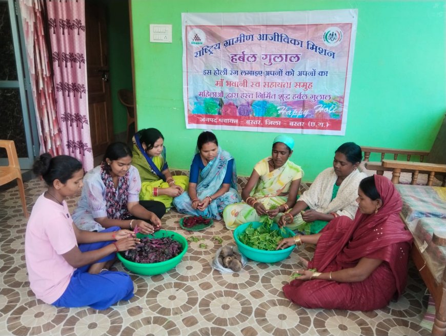 बस्तर की 'बिहान' दीदियां घोलेंगी होली में कुदरती रंग