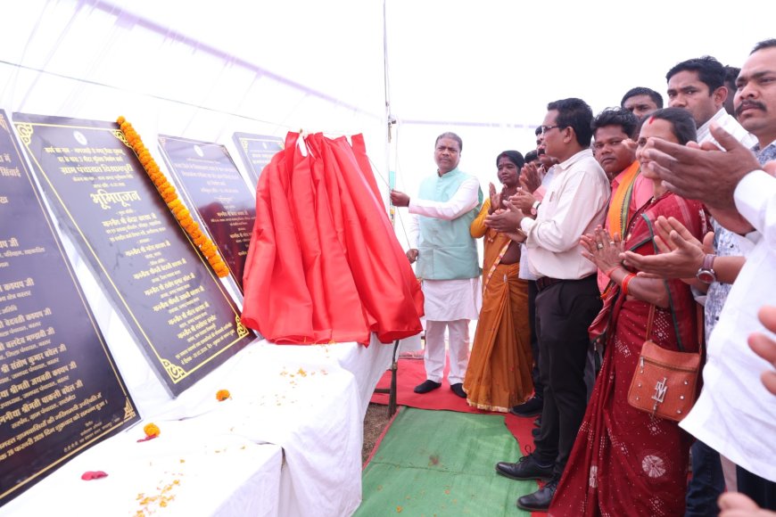 नारायणपुर विधानसभा क्षेत्र में 65 करोड़ 96 लाख रूपए से अधिक के कार्यों का वन मंत्री श्री केदार कश्यप ने किया भूमिपूजन