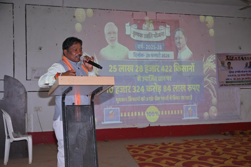 होली से पहले किसानों को आर्थिक संबल,धान खरीदी की अंतर राशि सीधे खातों में: महेश कश्यप