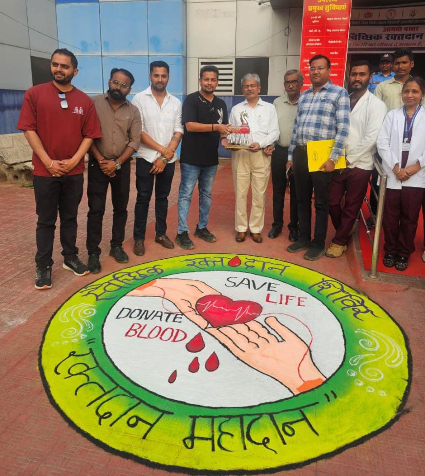 स्वास्थ्य विभाग द्वारा जूनियर चैंबर ऑफ कॉमर्स एंड इंडस्ट्रीज के सहयोग से मेगा रक्तदान शिविर आयोजित