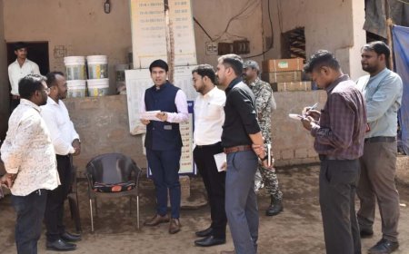 छोटे देवडा धान संग्रहण केंद्र का कलेक्टर ने किया निरीक्षण