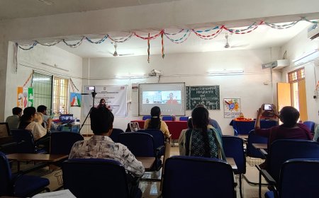 शासकीय दंतेश्वरी स्नातकोत्तर महिला महाविद्यालय, जगदलपुर में आयोजित सात दिवसीय प्राध्यापक विकास कार्यक्रम के छठवें दिवस का आयोजन सम्पन्न