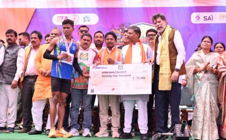10 मिनट की देरी के बावजूद बस्तर हेरिटेज मैराथन में चमके सेना के जवान मानकूराम नाग