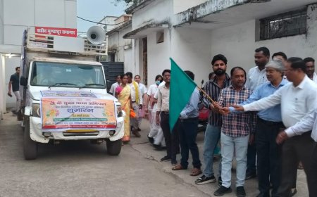 जागरूकता रथ को हरी झंडी दिखाकर किया गया रवाना,बस्तर की 98 ग्राम पंचायतें हुईं टीबी मुक्त