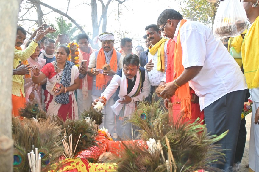 बारह भुजा देव मड़ई में उमड़ा आस्था का जनसैलाब, सांसद महेश कश्यप एवं विधायक चैतराम अटामी हुए शामिल