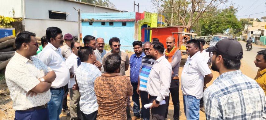 बोधघाट थाना से कमिश्नर कार्यालय तक प्रस्तावित रोड चौड़ीकरण का निरीक्षण