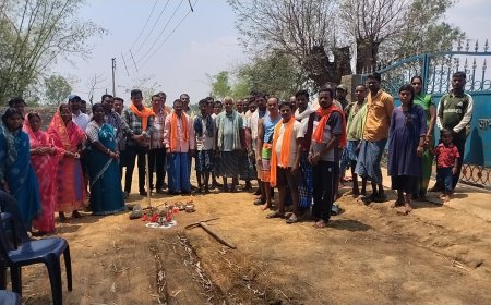 खैरगुड़ा में सीसी सड़क का भूमिपूजन, ग्रामीणों में खुशी की लहर