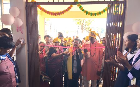 बास्तानार ब्लाक के ग्राम पंचायत बड़े किलेपाल में 50 सीटर पोस्ट मैट्रिक आदिवासी कन्या छात्रावास भवन का लोकार्पण : विधायक विनायक गोयल