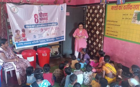 जल संरक्षण के लिए ककालगुर की 'महिला जल वाहिनी' ने उठाई जिम्मेदारी, पोषण पखवाड़े में स्वच्छता और सुरक्षा का दिया संदेश