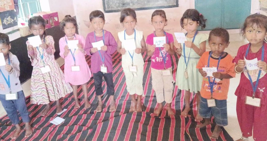 नन्हें हाथों ने खुद गढ़ी अपनी पहचान, आंगनबाड़ी केंद्रों में नेम टैग गतिविधि का आयोजन