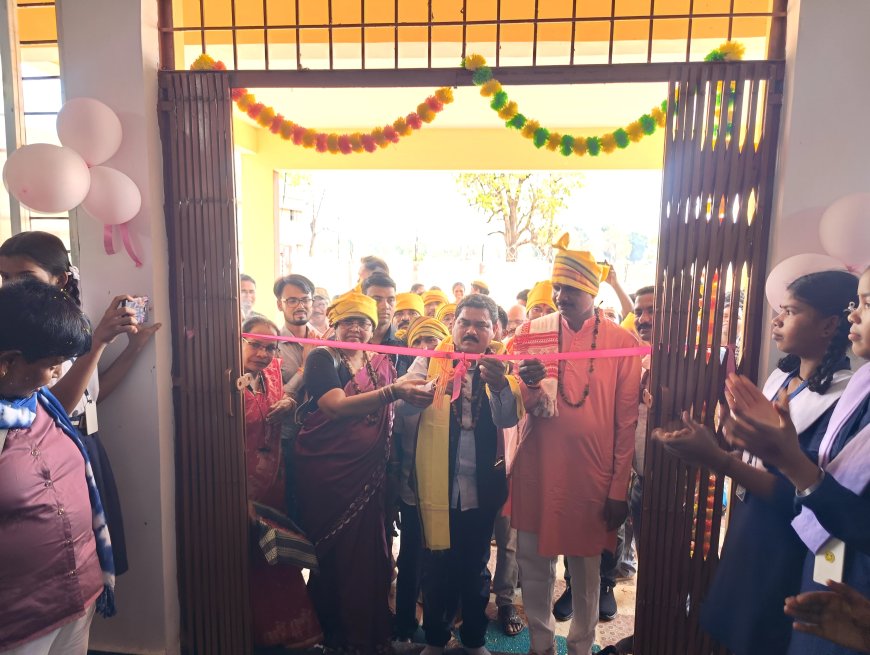 बास्तानार ब्लाक के ग्राम पंचायत बड़े किलेपाल में 50 सीटर पोस्ट मैट्रिक आदिवासी कन्या छात्रावास भवन का लोकार्पण : विधायक विनायक गोयल