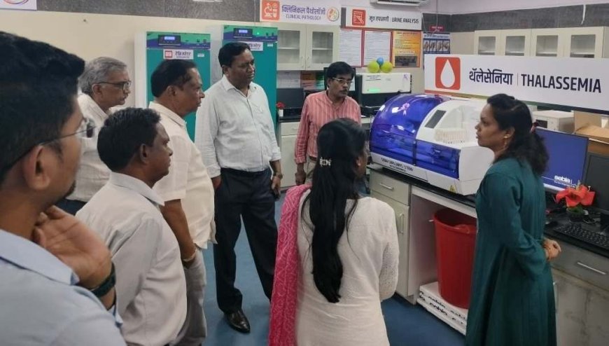 कमिश्नर ने महारानी अस्पताल में अटल आरोग्य लैब का किया निरीक्षण