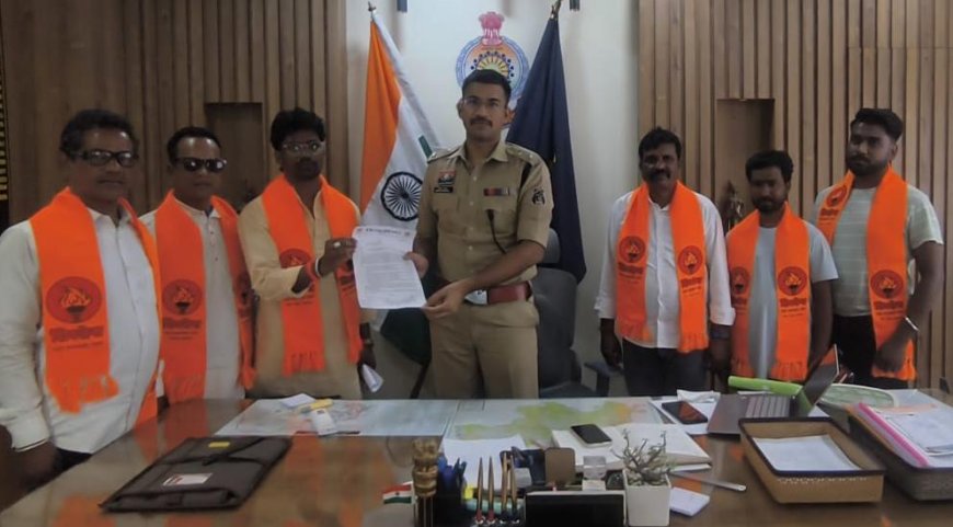 शिवसेना ने  कांकेर पुलिस अधीक्षक को सौंपा ज्ञापन –