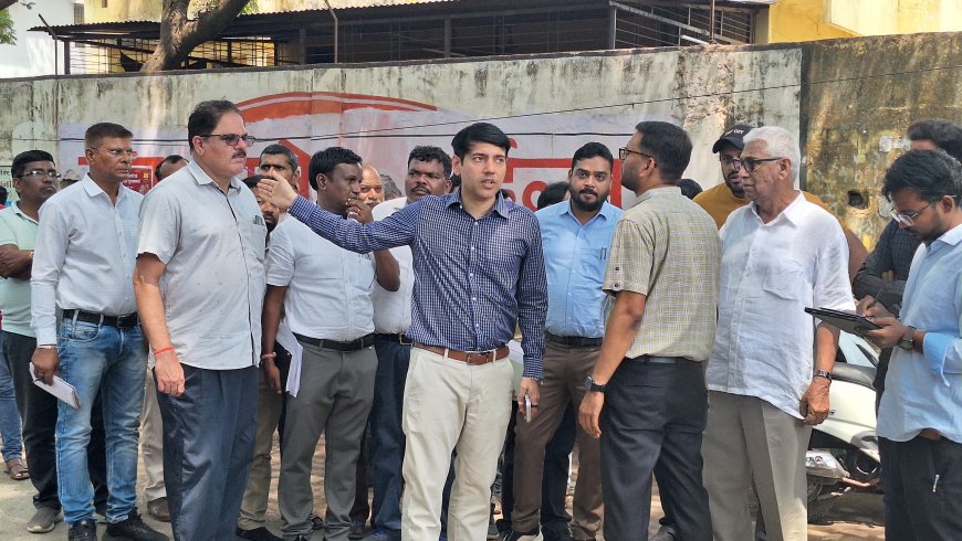 सड़क चौड़ीकरण, नाली निर्माण एवं भविष्य की जरूरतों को ध्यान में रखकर कार्य करने के दिए निर्देश