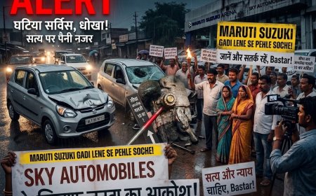 सावधान बस्तर! Maruti Showroom की लापरवाही से जान पर बन सकती है बात – 3 महीने से ग्राहक को घुमाया, ब्रेक में मिला ‘मौत का खतरा’!