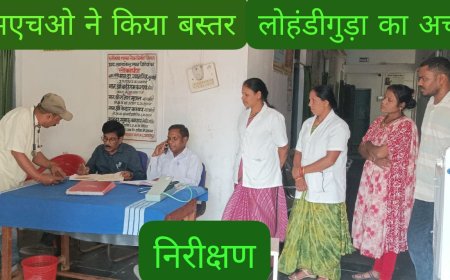 ग्रामीण अंचलों में स्वास्थ्य सेवाओं को दुरुस्त करने पर जोर,सीएमएचओ ने किया बस्तर-लोहंडीगुड़ा के स्वास्थ्य केंद्रों का औचक निरीक्षण