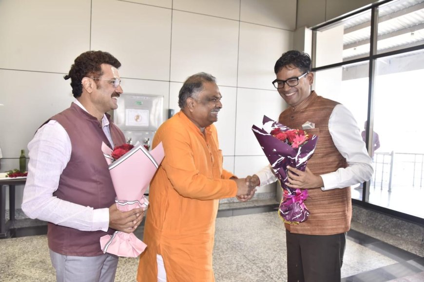 वित्तमंत्री श्री ओपी चौधरी का किया गया आत्मीय स्वागत