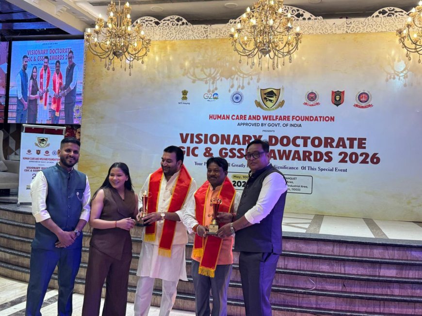 नई दिल्ली में आयोजित 'विजनरी डॉक्टरेट अवार्ड्स' में शामिल हुए बस्तर सांसद महेश कश्यप,विभिन्न क्षेत्रों की विभूतियों को किया सम्मानित