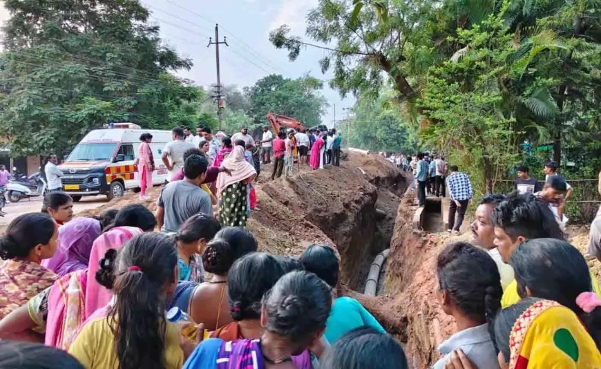 मिट्टी धंसने से 3 मजदूरों की मौत, अफरा-तफरी मची