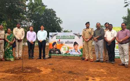 विश्व पर्यावरण दिवस के अवसर पर सिंदूर वाटिका में हुआ पौधरोपण, सांसद, कलेक्टर, पुलिस अधीक्षक एवं सीईओ जिला पंचायत ने दिया पर्यावरण संरक्षण का संदेश