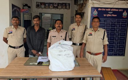 बस स्टैंड के पीछे 15.654 किलो गांजा के साथ मध्य प्रदेश का युवक गिरफ्तार, बस्तर पुलिस की बड़ी कार्रवाई