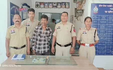 चाकू दिखा कर लहराकर गुंडा गर्दी करने वाले आरोपी को बस्तर पुलिस ने किया गिरफ्तार