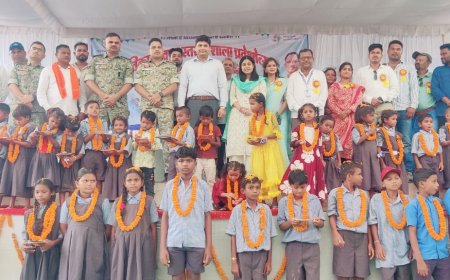 कलेक्टर की उपस्थिति में हर्षोल्लास से मनाया गया शाला प्रवेशोत्सव