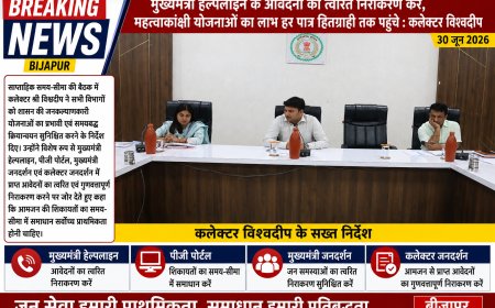 मुख्यमंत्री हेल्पलाइन के आवेदनों का त्वरित निराकरण करें– कलेक्टर विश्वदीप