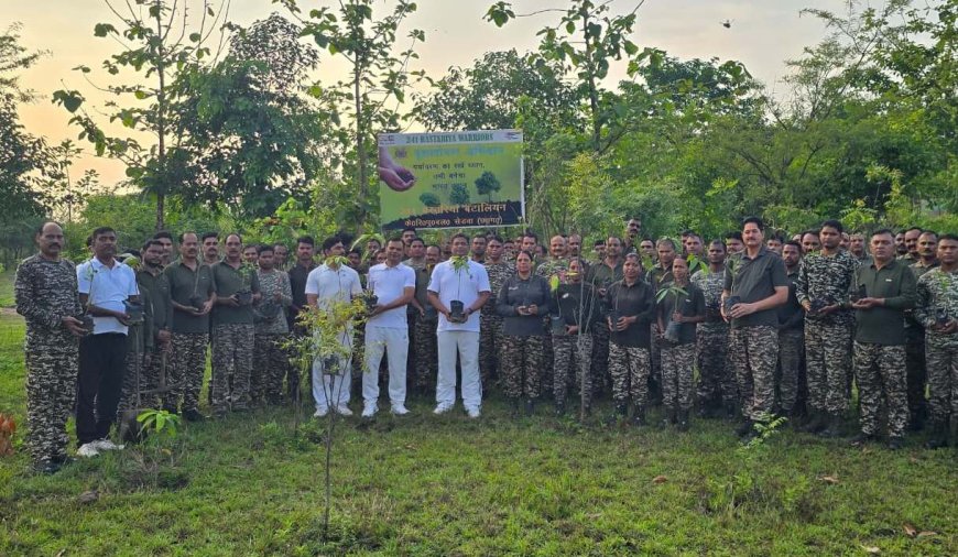 241 बस्तरिया बटालियन द्वारा सेडवा मुख्यालय में वृक्षारोपण समारोह का आयोजन