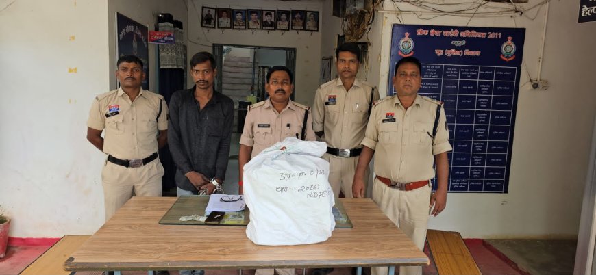 बस स्टैंड के पीछे 15.654 किलो गांजा के साथ मध्य प्रदेश का युवक गिरफ्तार, बस्तर पुलिस की बड़ी कार्रवाई