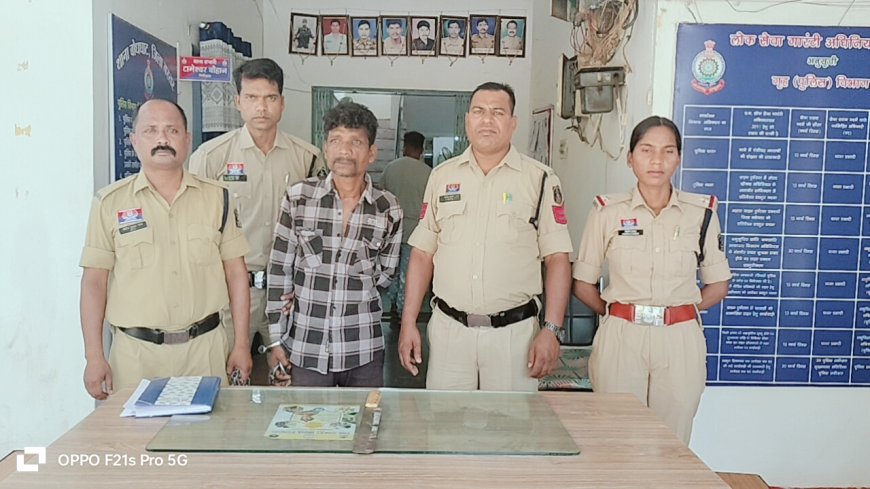 चाकू दिखा कर लहराकर गुंडा गर्दी करने वाले आरोपी को बस्तर पुलिस ने किया गिरफ्तार