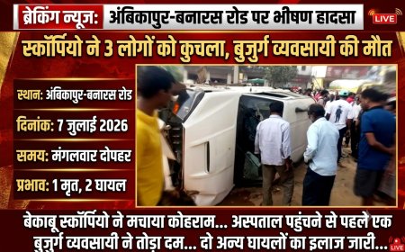 स्कॉर्पियो ने 3 लोगों को कुचला, मौत