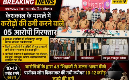 फरसगांव, केशकाल के मामले में करोडो रूपये के ठगी करने वाले 05 आरोपियों को पकड़ने में मिली अभूतपूर्व सफलता
