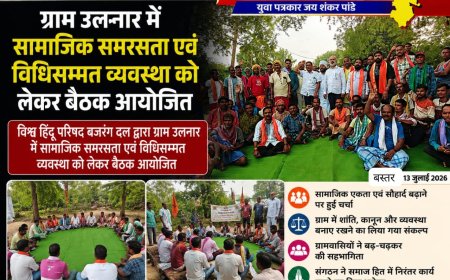 विश्व हिंदू परिषद बजरंग दल द्वारा ग्राम उलनार में सामाजिक समरसता एवं विधिसम्मत व्यवस्था को लेकर बैठक आयोजित सम्पन्न।
